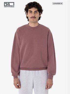 Los Angeles Appeal 14oz cotton Sweatshirt - Dusty Mauve